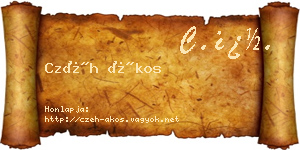 Czéh Ákos névjegykártya