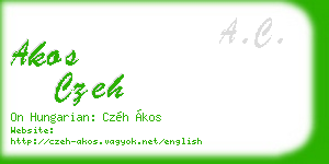 akos czeh business card